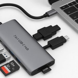 17 USB C Hub 7 in 1 Adapter for Laptop