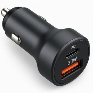 20 USB C Car Charger Adapter 30W Dual Port