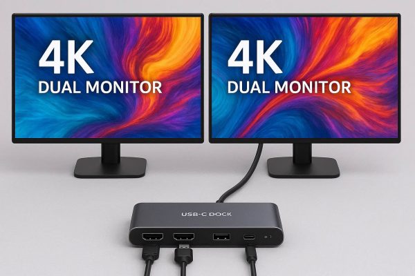 27 USB C Dock for Dual Monitor 4K