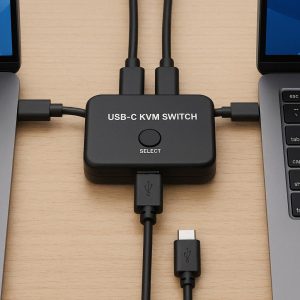 USB C KVM Switch 2 Computer Sharing