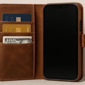 5 Leather Wallet Phone Case with Card Slots